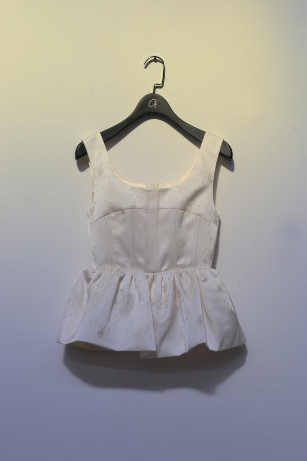 MING MA pleated sleeveless top SS21-TO14-WTJAC01